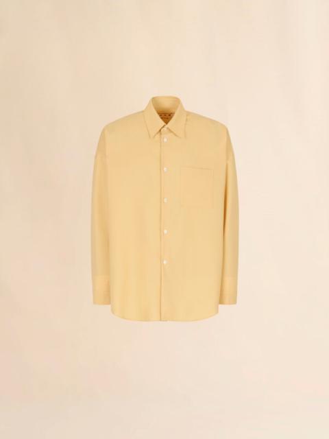 Marni YELLOW TROPICAL WOOL LONG-SLEEVED SHIRT