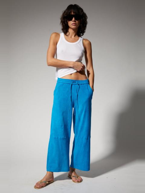 SPRWMN SUEDE CROPPED BAGGY PANTS
