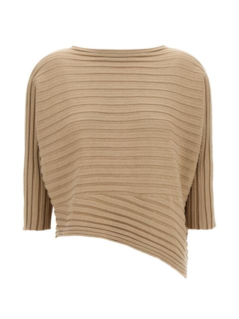 ISSEY MIYAKE knit asymmetrical top