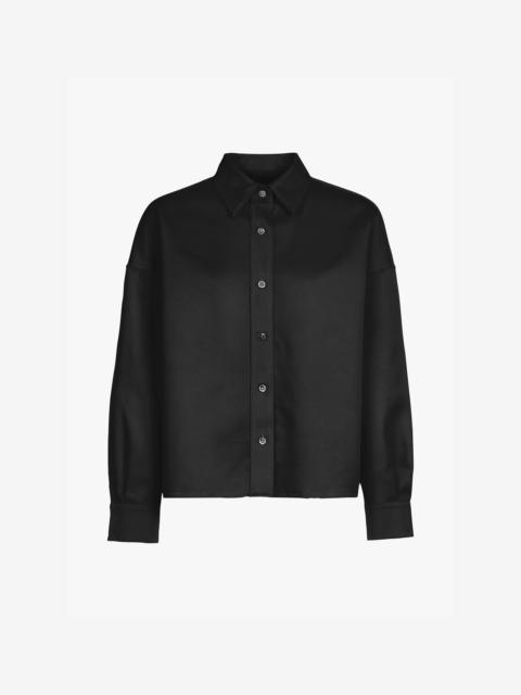The Frankie Shop Arlen Satin Boxy Shirt - Black