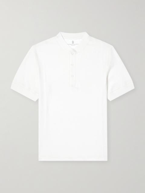 Brunello Cucinelli Cotton and Silk-Blend Henley T-Shirt