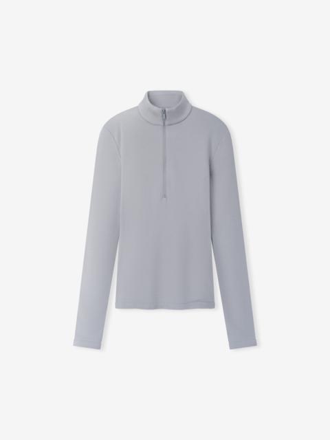 ESSENTIALS Womens Half Zip Mockneck