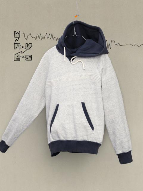 Nudie Jeans Gunde Hoodie Embo Wave Greymelange