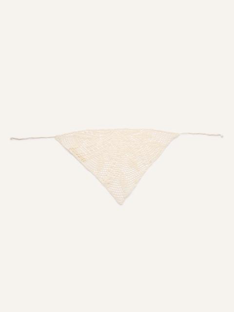MAGDA BUTRYM Crochet triangle scarf in cream