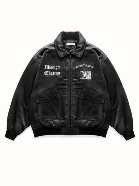 DUKE + DEXTER MC Raise Hell Black Bomber Jacket