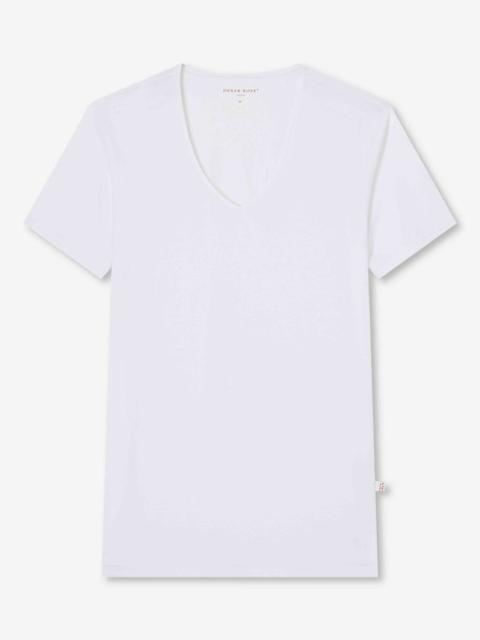 Men's Underwear V-Neck T-Shirt Jack Pima Cotton Stretch White