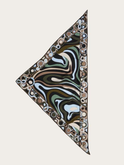 PUCCI MARMO PRINT SILK TRIANGLE SCARF