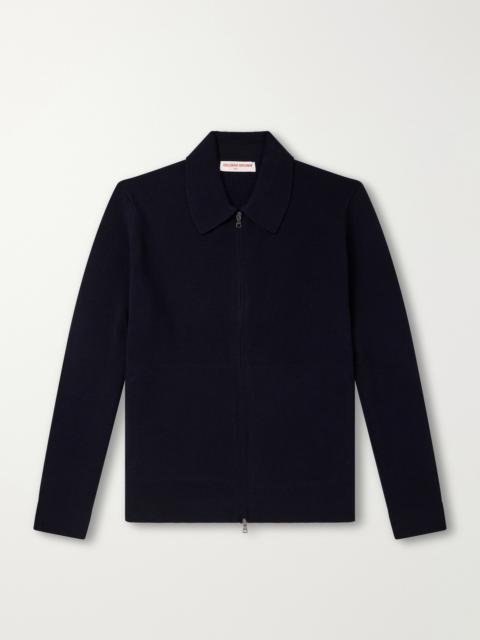 ORLEBAR BROWN Shelby Ribbed Merino Wool Zip-Up Sweater