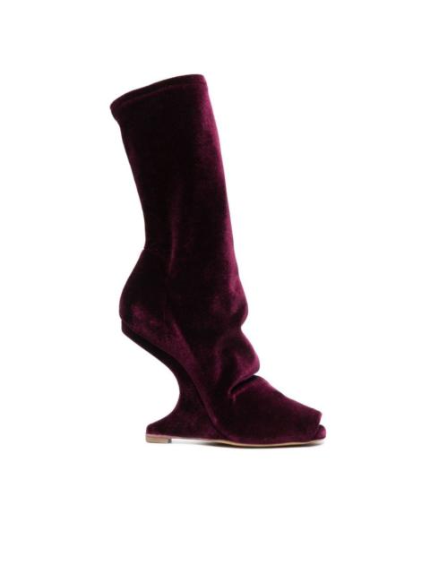 Rick Owens Lilies 120mm sculpted-heel calf-length boots