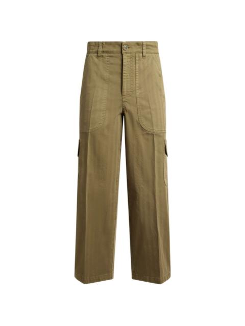 Etro cropped cargo-jeans in stretch-cotton denim