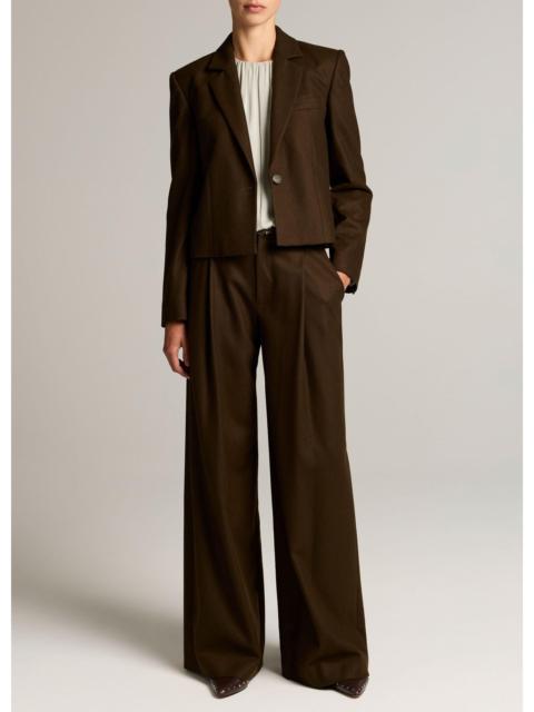 Vince Camille Italian Wool-Blend Flannel Wide-Leg Trouser