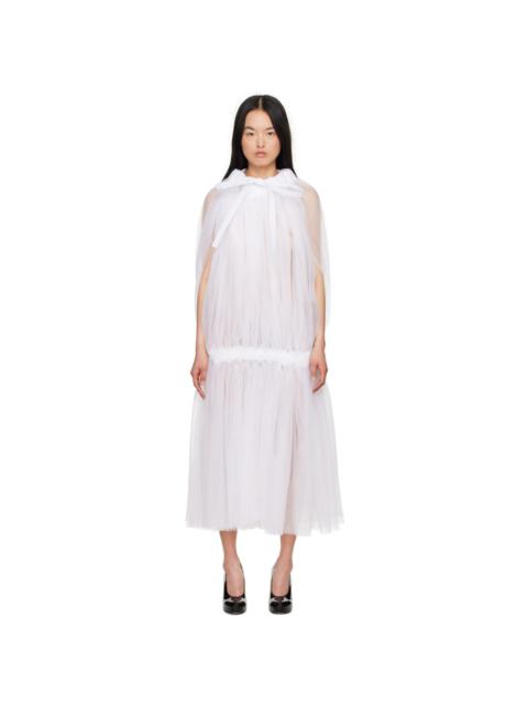 Noir Kei Ninomiya White Cape Midi Dress