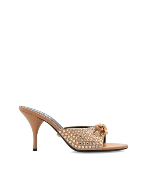 VERSACE 85mm Opera embellished bow sandals