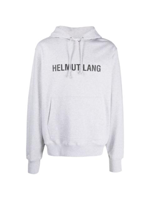 Helmut Lang logo-print stretch-cotton hoodie
