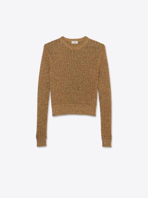 SAINT LAURENT lamé tweed-knit sweater