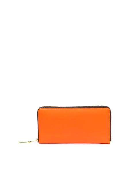 colour-block leather purse