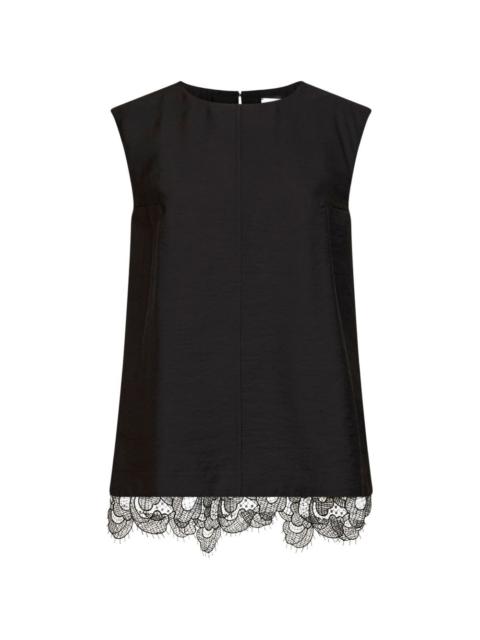 Studio Nicholson scalloped lace-insert blouse