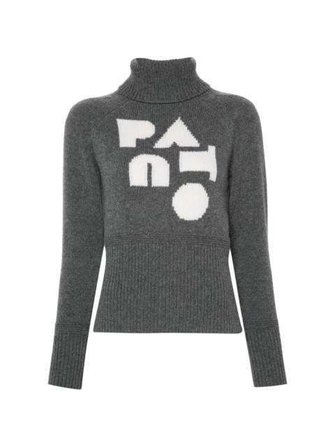 logo-intarsia sweater