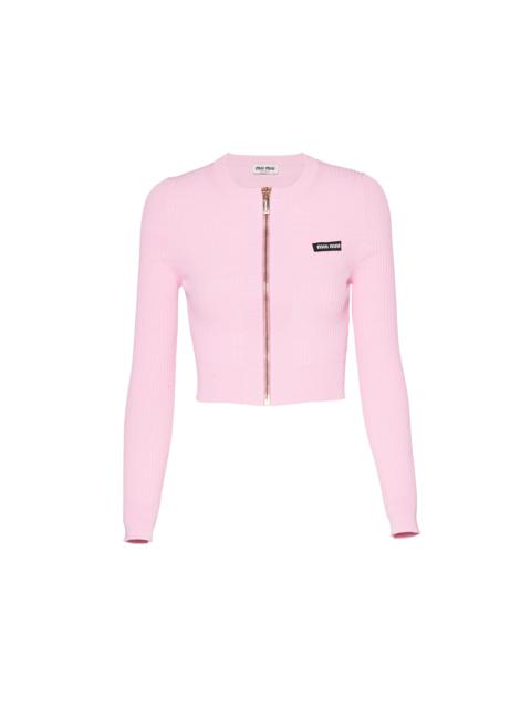 Miu Miu Viscose crew-neck cardigan