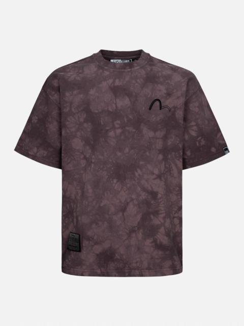 EVISU Tie-Dye with Seagull Embroidery Loose Fit T-Shirt