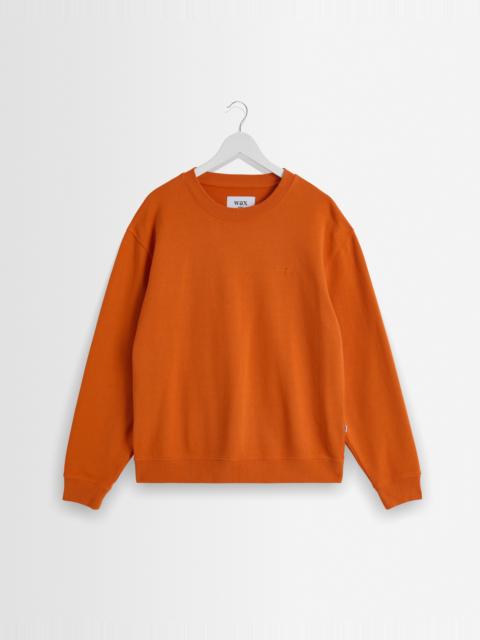 Wax London Sidney - Washed Orange Loopback Cotton Sweatshirt