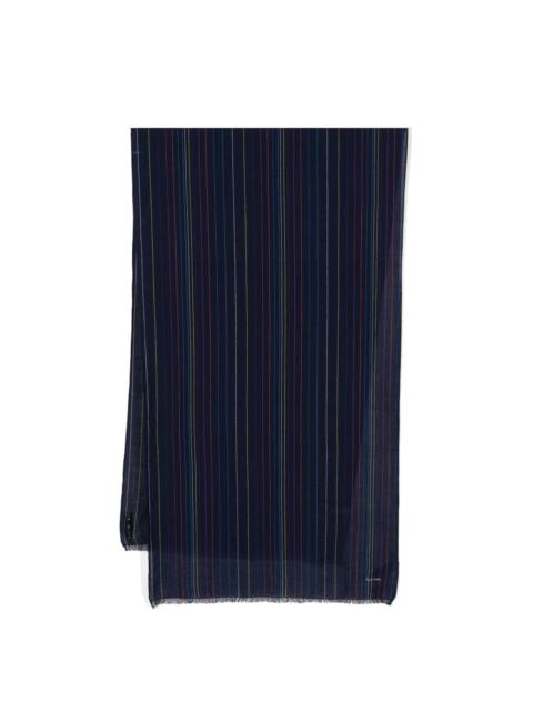 Stitch Stripe cotton scarf