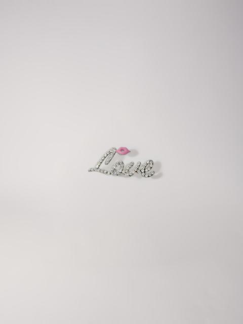 maje Rhinestone Love ring