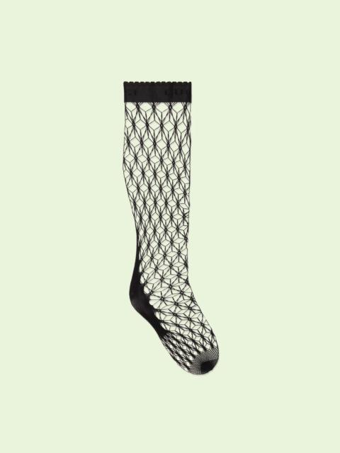 GUCCI Knit socks with diamond motif