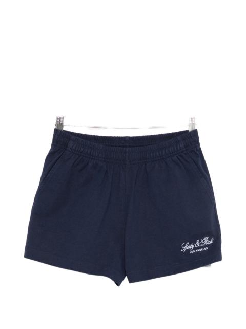Sporty & Rich Sporty & Rich Logo-embroidered Drawstring Shorts