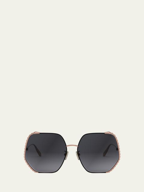 Serpenti Geometric Sunglasses