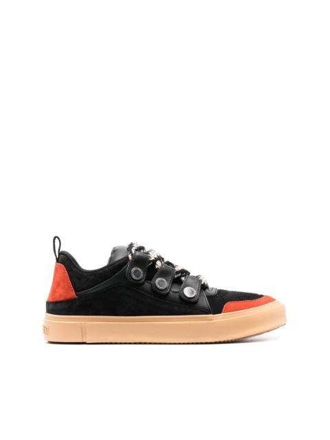 colour-block lace-up sneakers