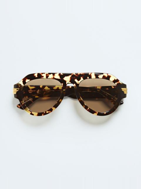 Bottega Veneta BV1488S Mitre Aviator Sunglasses