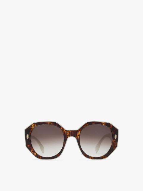 FF White and Havana acetate sunglasses