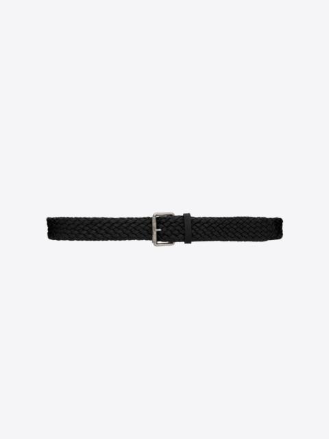 SAINT LAURENT motorcycle buckle in vegetable-tanned leather