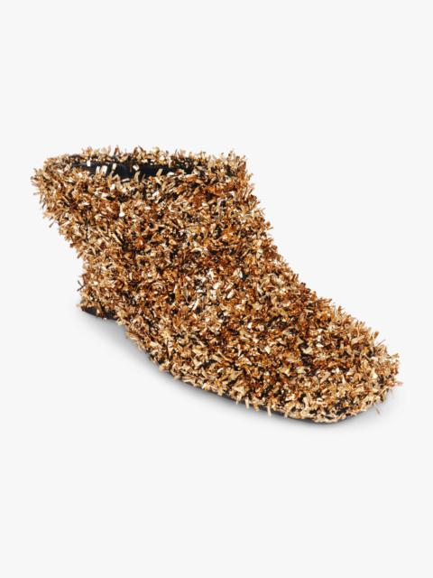 TINSEL 75MM POINTED MULE CLOG | GOLD