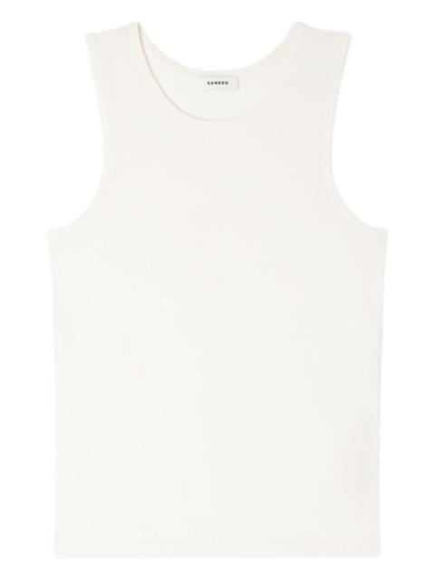 Sandro round-neck knitted tank top