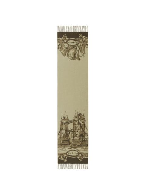 Burberry Tower Bridge cashmere scarf