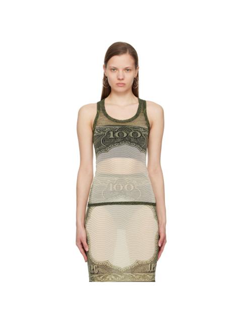Jean Paul Gaultier Green & Off-White 'The Cartouche' Tank Top