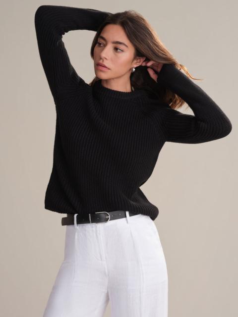 525 america Jane: Crewneck Shaker Stitch Cotton Sweater