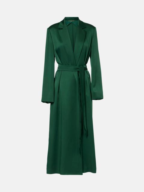 Max Mara Giselda satin wrap coat