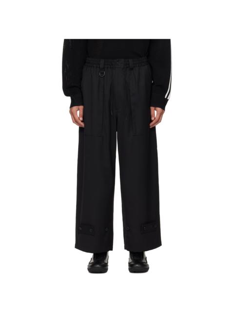 Y-3 Black Sport Uniform Wide Leg Trousers
