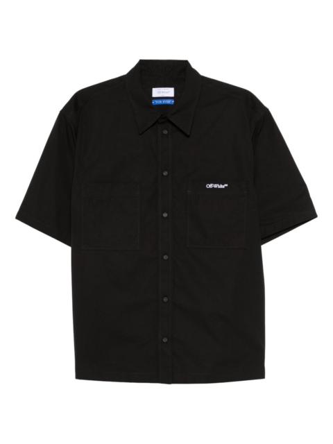 logo-embroidered shirt