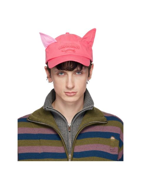 CHARLES JEFFREY LOVERBOY Pink Colour Block Ears Cap