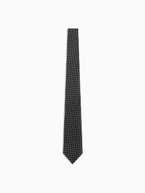 Pure silk jacquard tie