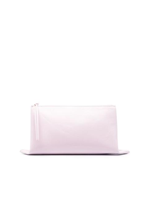 Jil Sander logo-embossed clutch bag