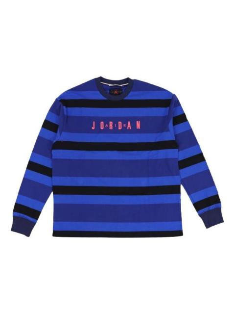 Jordan Air Jordan Sport Dna Casual Stripe Pullover Sports Long Sleeves Blue CV1143-470