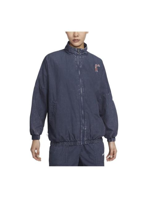 (WMNS) Nike Sportswear Essentials Woven Jacket Asia Sizing 'Thunder Blue' HF6287-449