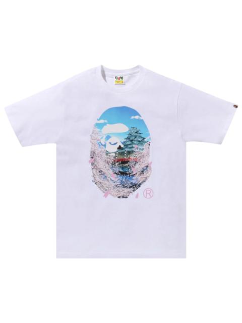 BAPE Sakura Photo Ape Head Tee 'White'