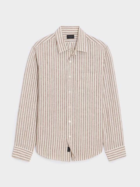 TODD SNYDER Silm Sea Soft Linen Point Collar Shirt