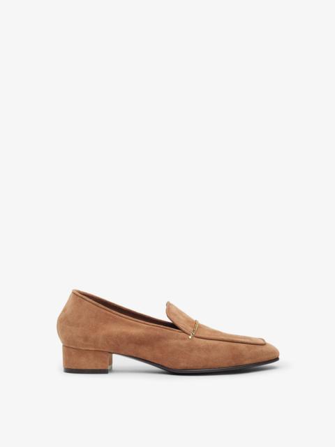 herbert levine Fair and Square brown suede loafers